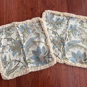 POTTERY BARN Floral Pillow Covers 20" (Pair)